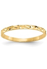 adorable teeny zig zag design gold baby ring